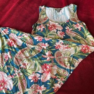 Tommy Bahama floral tank maxi dress size L